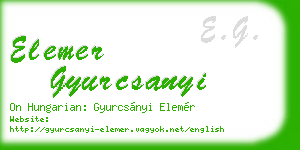 elemer gyurcsanyi business card